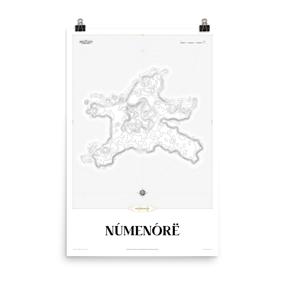 Map of Númenórë Print